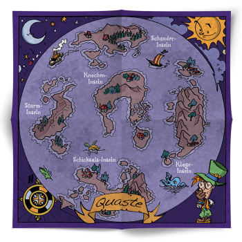 Little Wizards - Karte der Münzwelt (Steinpapier)