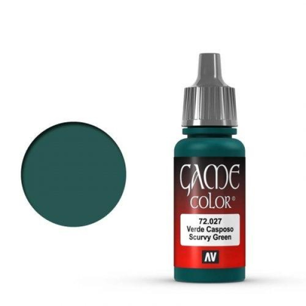 Vallejo Game Color: 027 Scurf Green, 17 ml