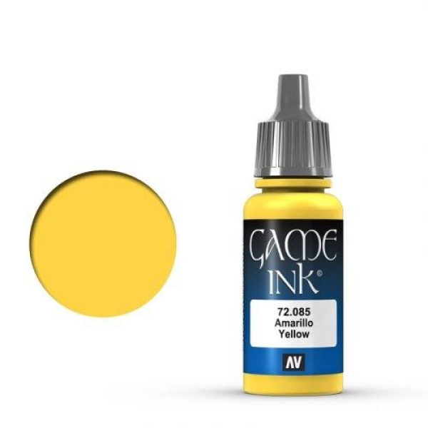 Vallejo Game Color Ink: 085 Ink Yellow, 17 ml