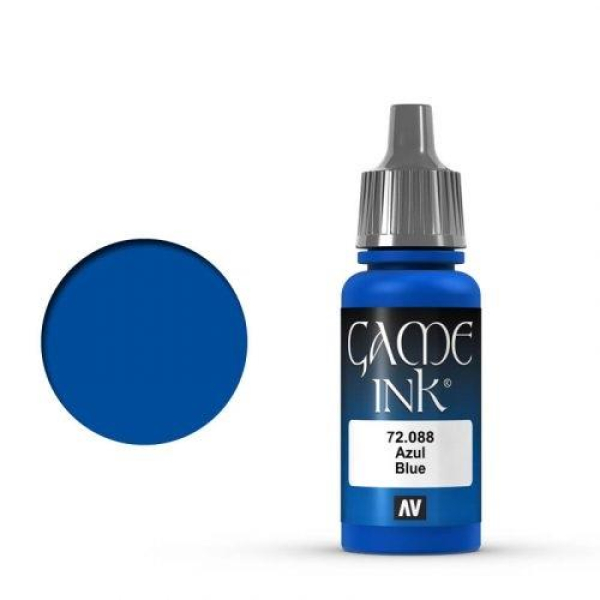 Vallejo Game Color Ink: 088 Ink Blue, 17 ml