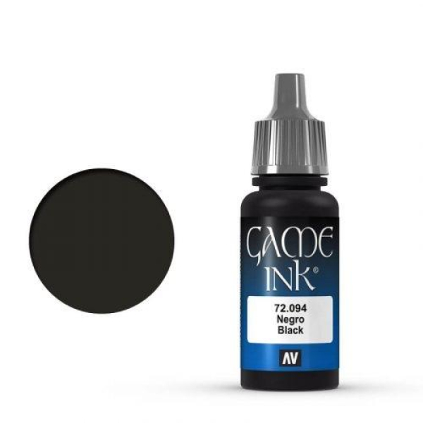 Vallejo Game Color Ink: 094 Ink Black, 17 ml